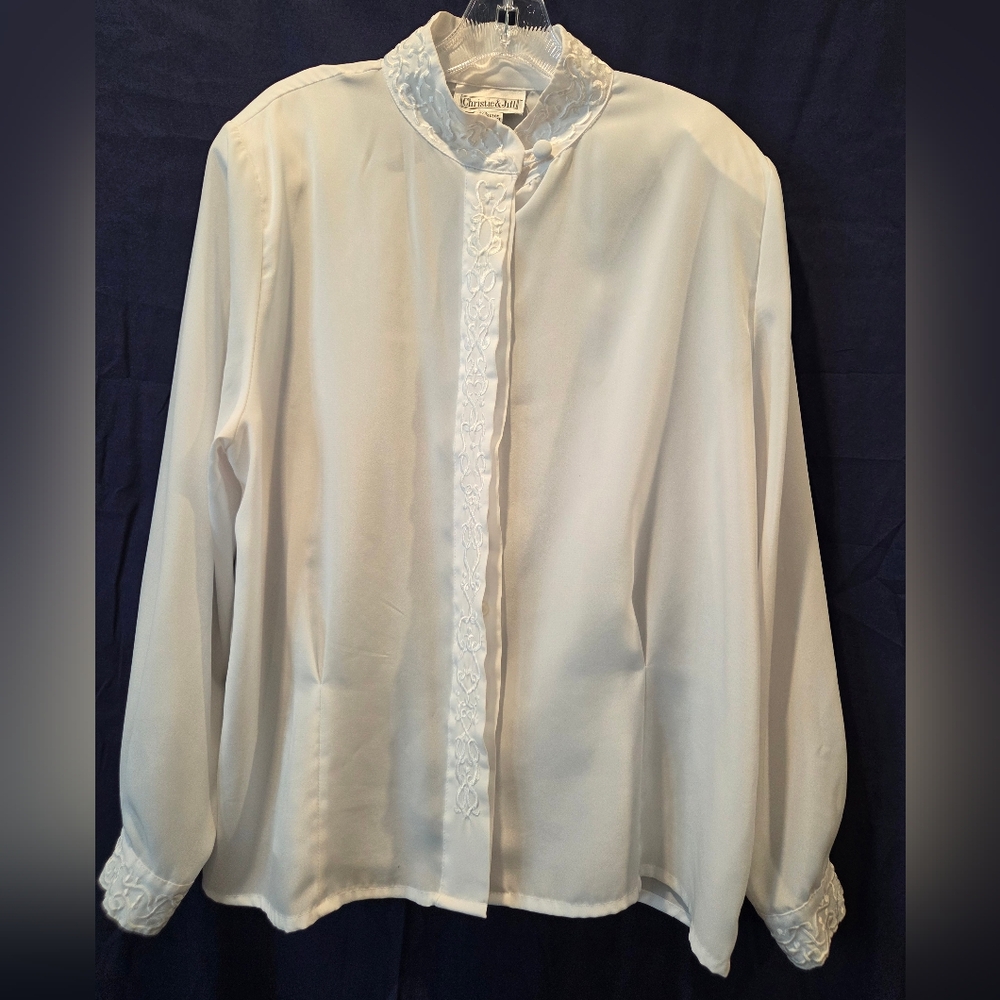 Christie & Jill White Blouse
